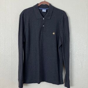 Brooks Brothers Gray Slim Fit Performance Polo Shirt, XL